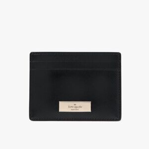 Kate Spade Black Card Case with Gold Accent